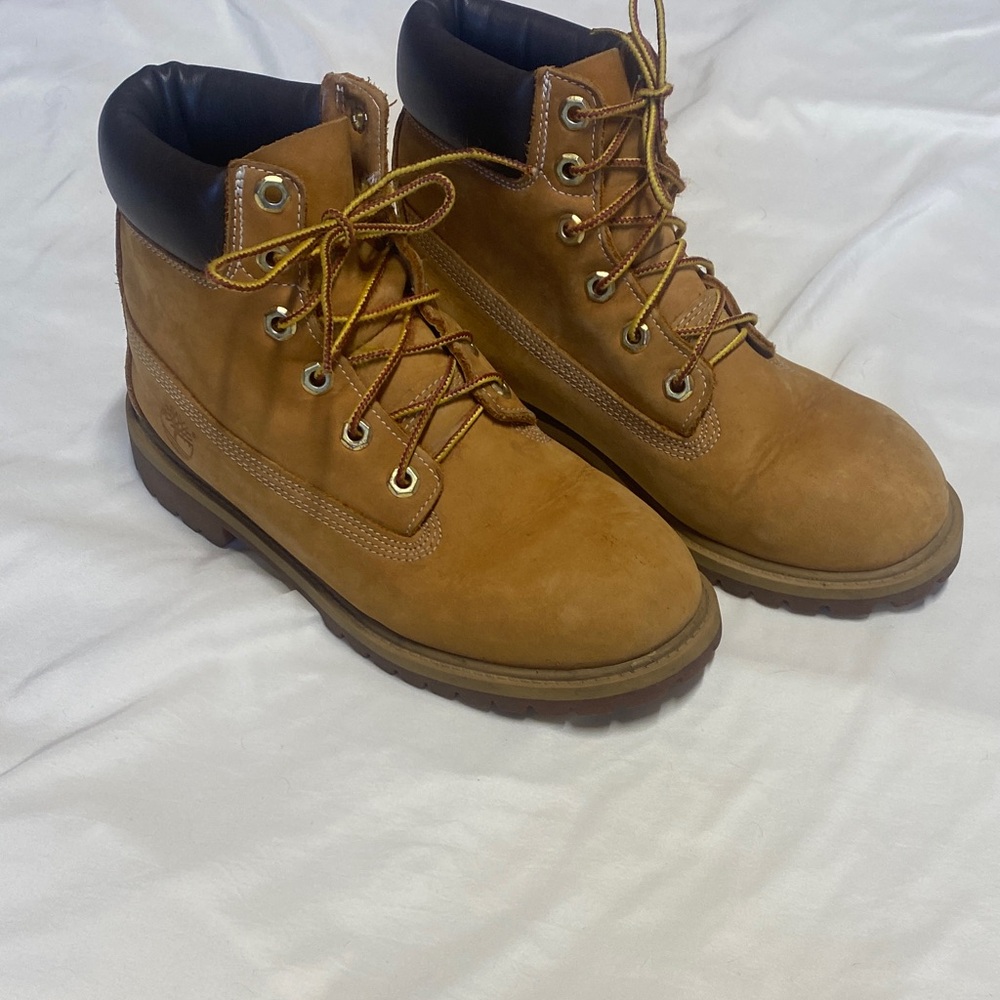 Timberland Kids Tan Leather Boots